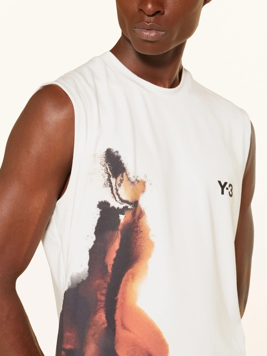 Adidas Y3 Other - Y-3 Men’s White Sleeveless Graphic Muscle Tee